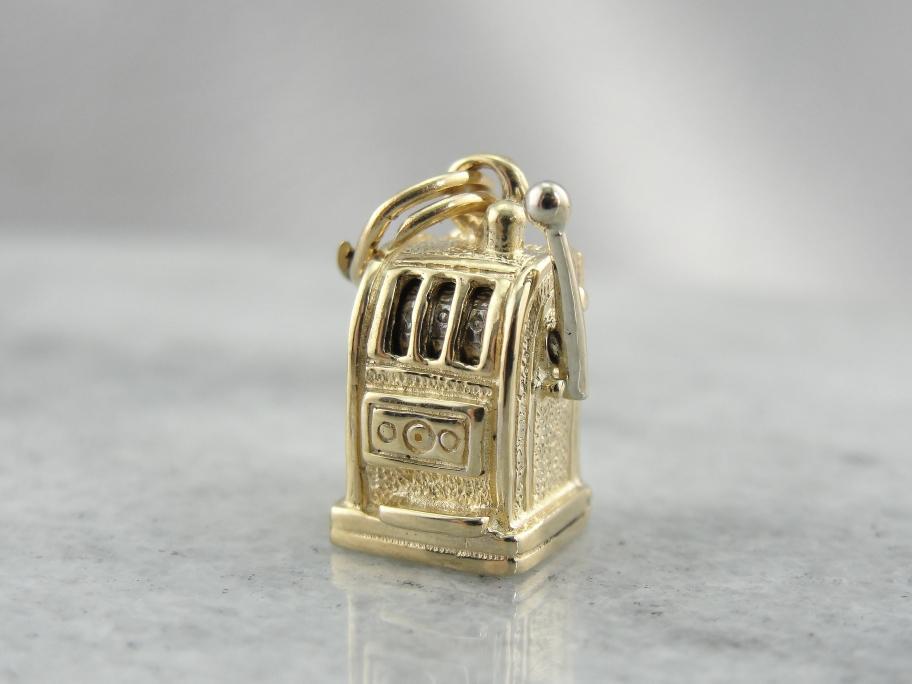 Vintage One Armed Bandit in Gold
