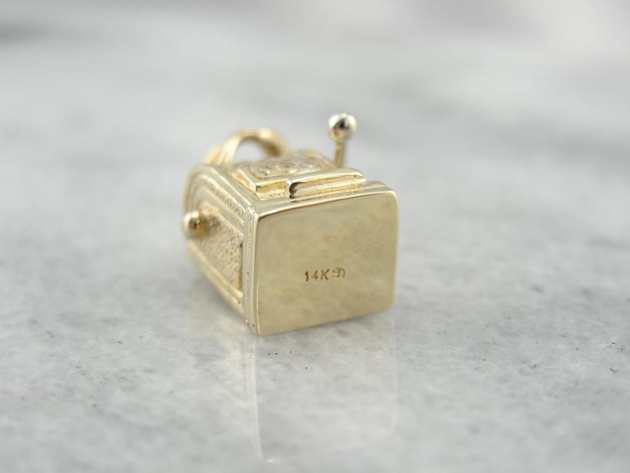 Vintage One Armed Bandit in Gold