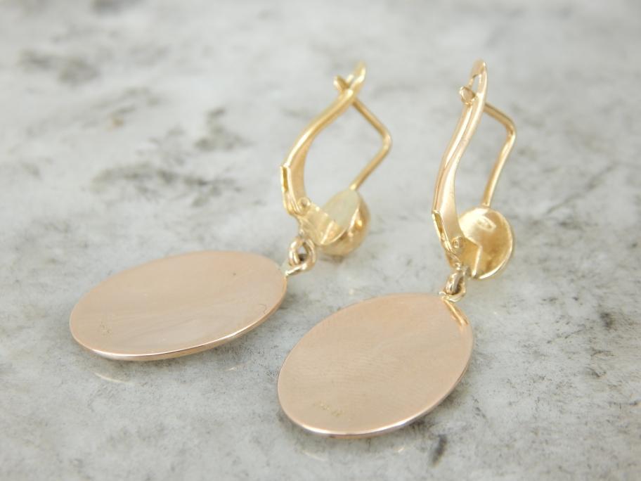 Greek Key Drop Earrings in Shining Gold