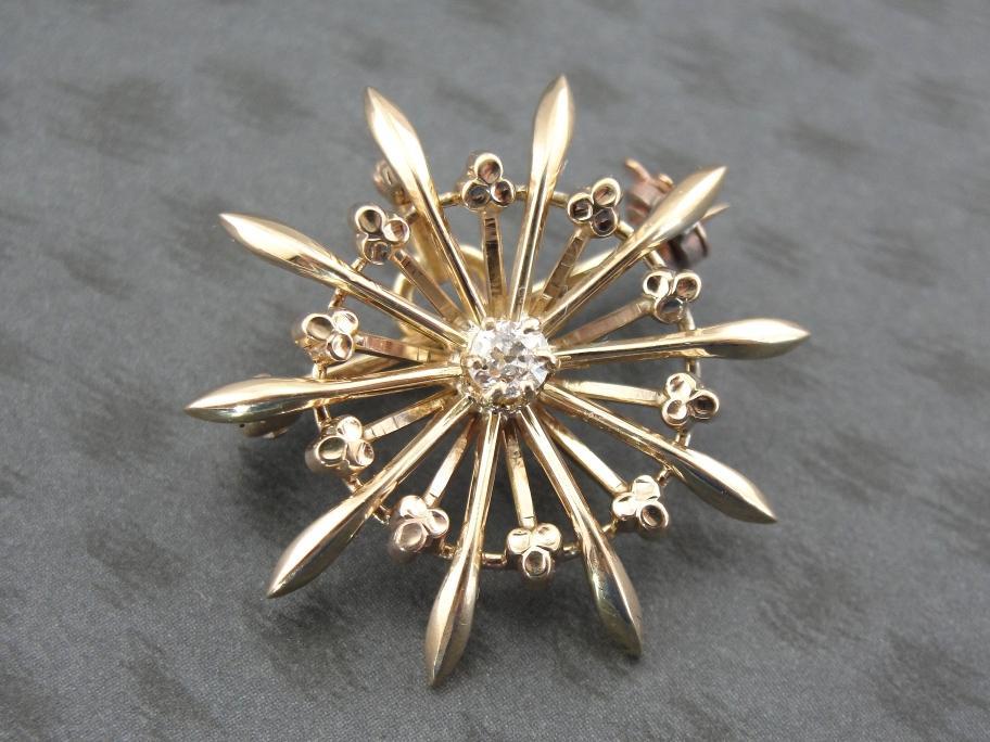 Diamond Starburst Pendant from Victorian Era