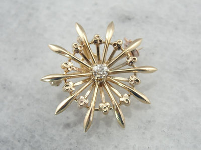 Diamond Starburst Pendant from Victorian Era