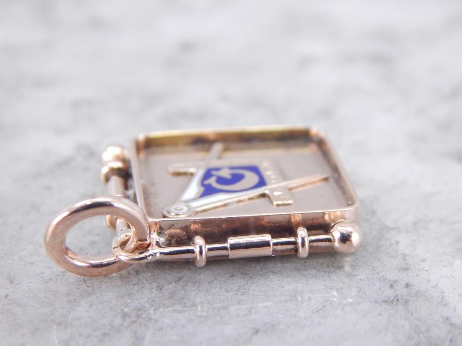 Vintage 1930's Masonic Rose Gold Pendant