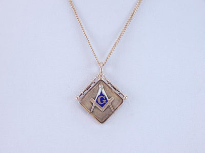 Vintage 1930's Masonic Rose Gold Pendant