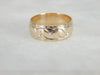 Vintage Yellow Gold Patterned Wedding Band
