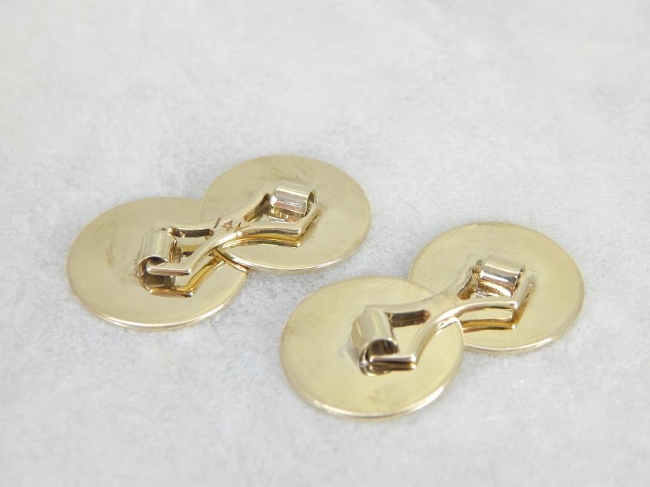 Vintage Cufflinks in Soft Green Gold