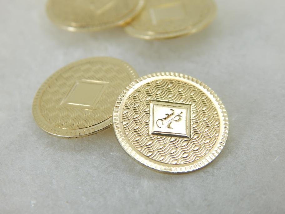 Vintage Cufflinks in Soft Green Gold