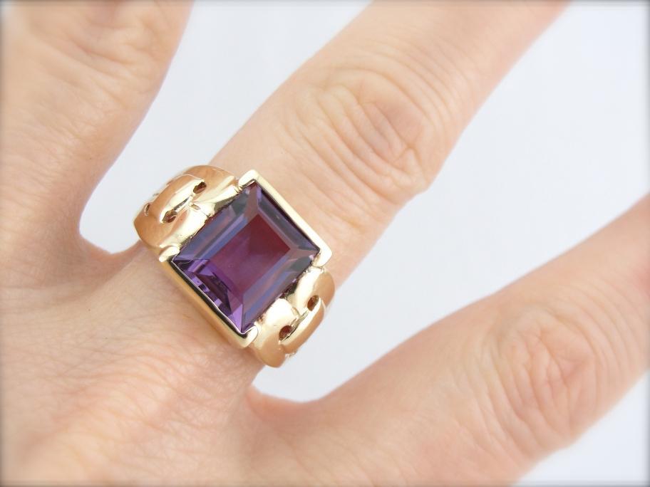 Classically Refined Yet Bold Amethyst Ring for Him or Her