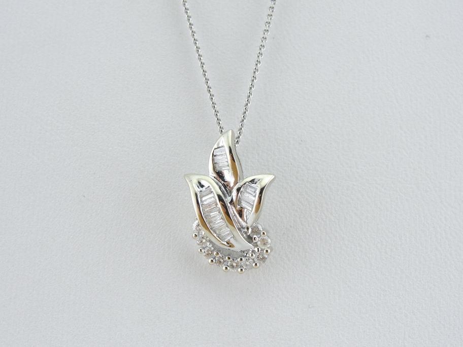 Diamonds and White Gold Slide or Pendant