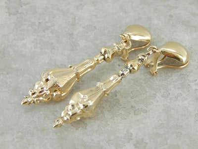 Victorian Reproduction Drop Earrings of Large Size