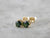 Deep Pine Green Demantoid Garnet Stud Earrings, Collectible Rare Gem
