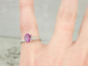 Deep Fuscia Ceylon Sapphire Vintage Engagement Ring